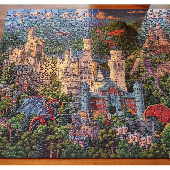 Dowdle Puzzle Imaginary Dragons Folk Art 500 Piece Jigsaw Puzzle 16 x 20 - Picture 6 of 6